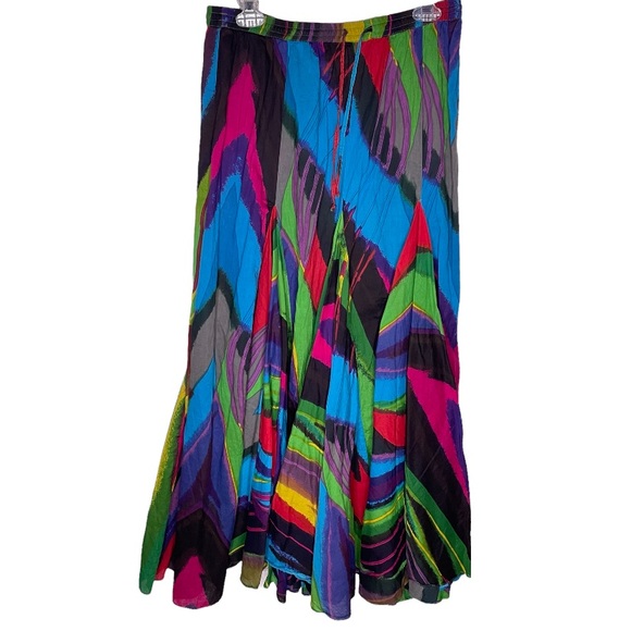 Soft Surroundings Dresses & Skirts - Soft Surroundings Pastel Moon Sun Cosmic Beach Print Maxi Skirt Tall Medium